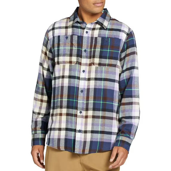 Alpine Design Mens Brushed Flannel Long Sleeve Shirt-King Winter Plaid Size XL