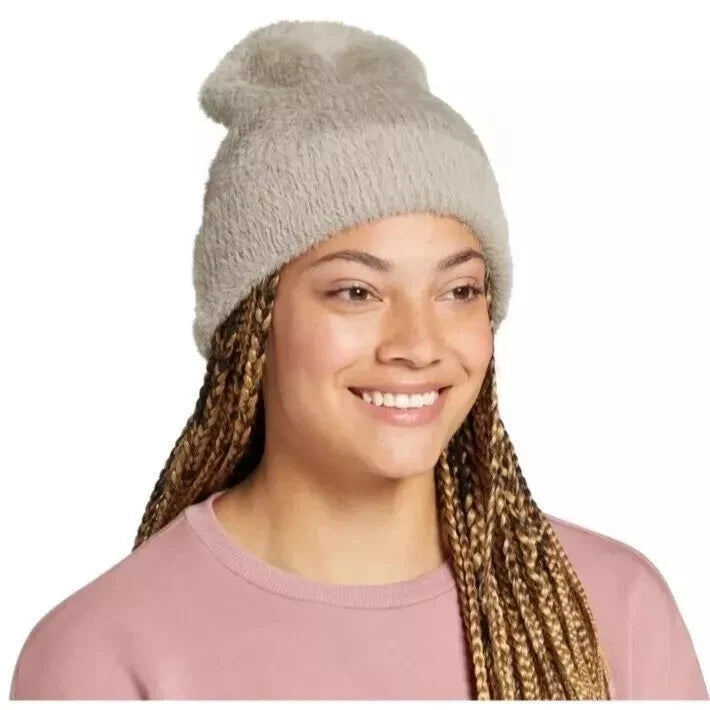 Alpine Design Women's Fuzzy Rib Beanie- Taupe - One Size