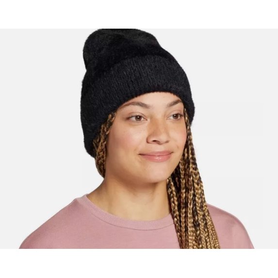 Alpine Design Women's Fuzzy Rib Black Beanie Size One Size