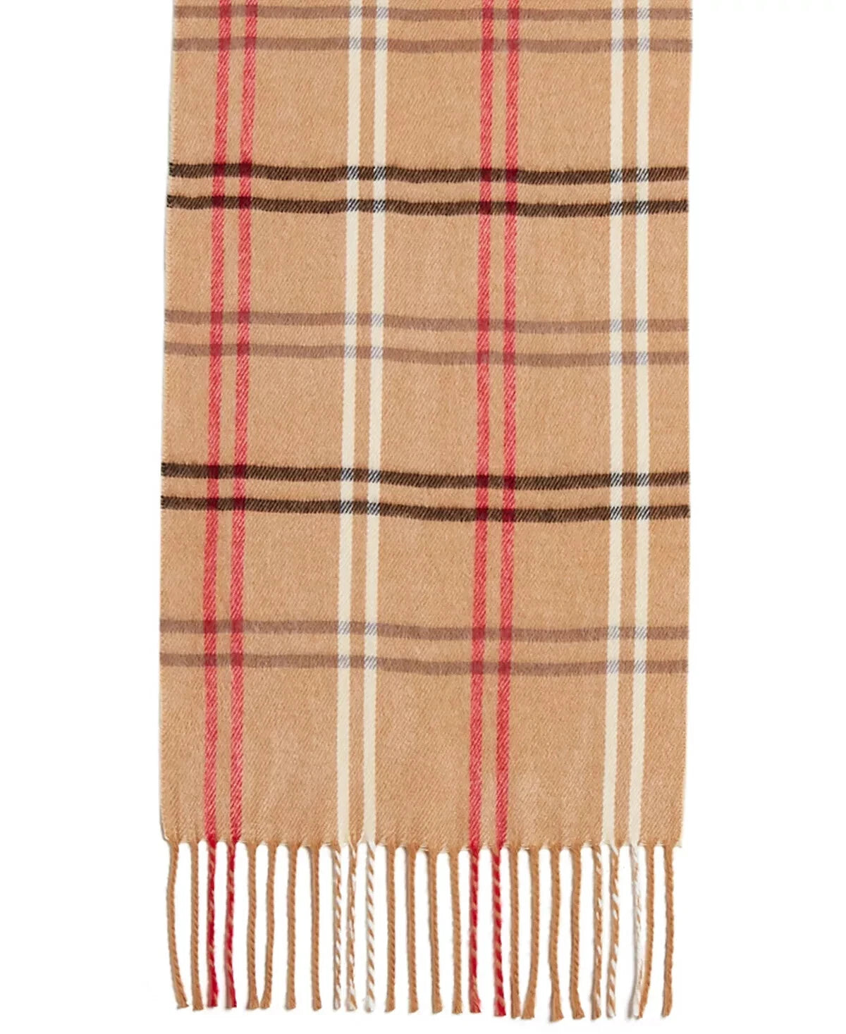 Steve Madden Plaid Muffler Scarf Camel