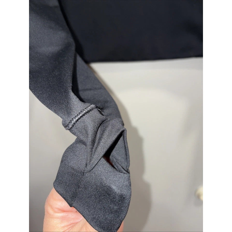 Women's 1/2 Zip Jacket - All in Motion Black XL Thumb Holes NWT 27437
